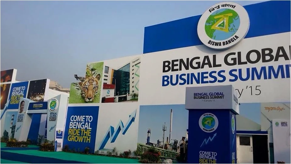 Bengal Global Business Summit 2015 venue entrance with Biswa Bangla branding