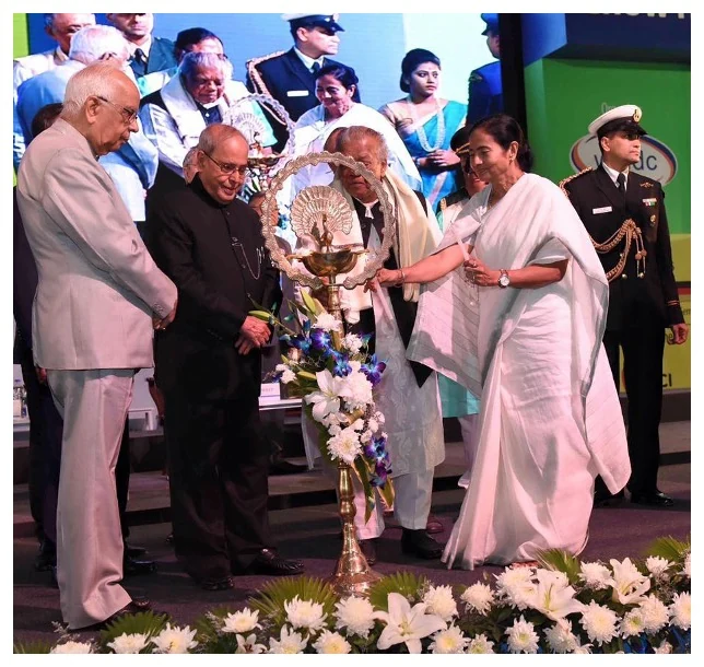Lamp-lighting ceremony at the inaugural of the Bengal Global Business Summit 2017