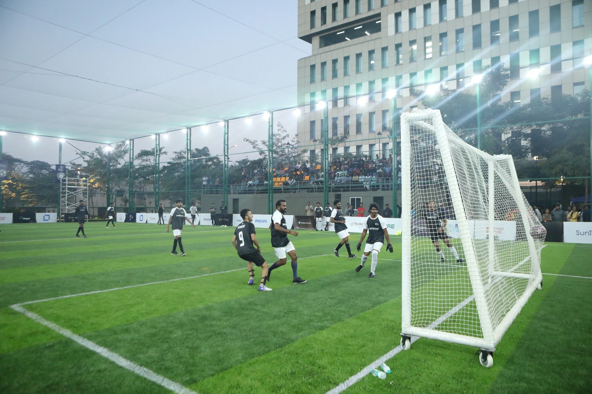 Season 2 league match in progress at the Intellion Futsal arena
