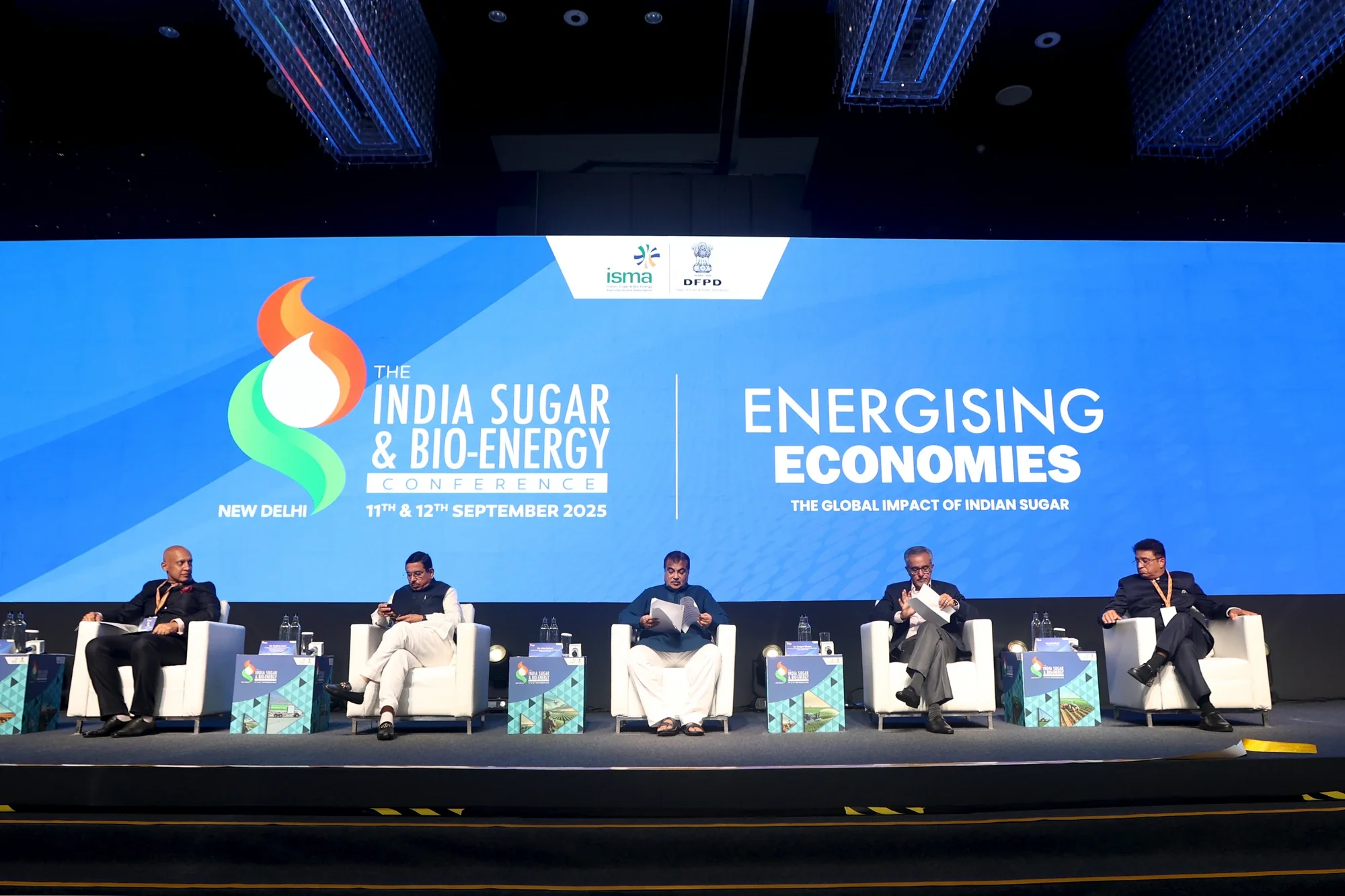 Panel of industry leaders at the Energising Economies session, India Sugar & Bio-Energy Conference 2025