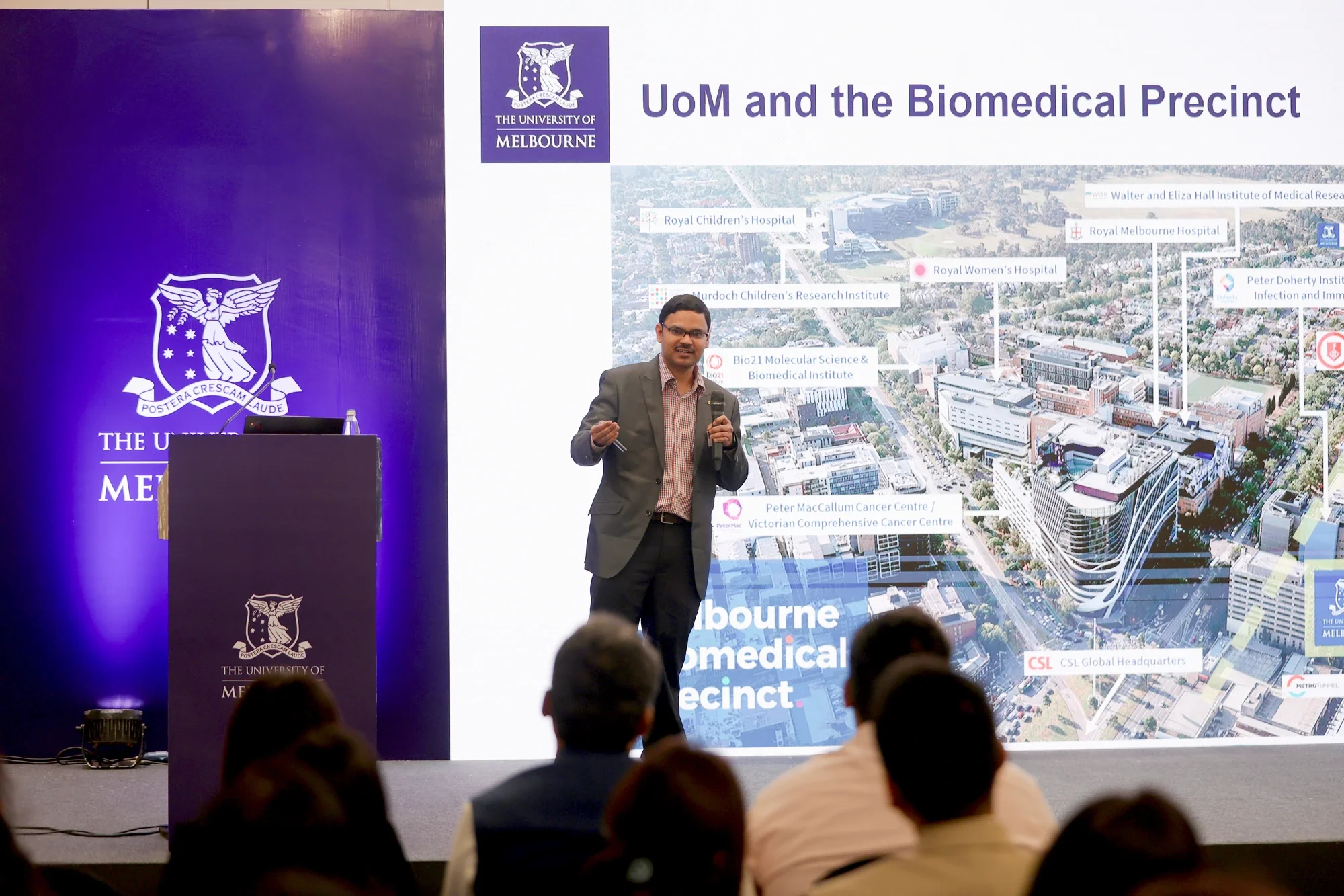 Keynote on UoM and the Biomedical Precinct at the roadshow