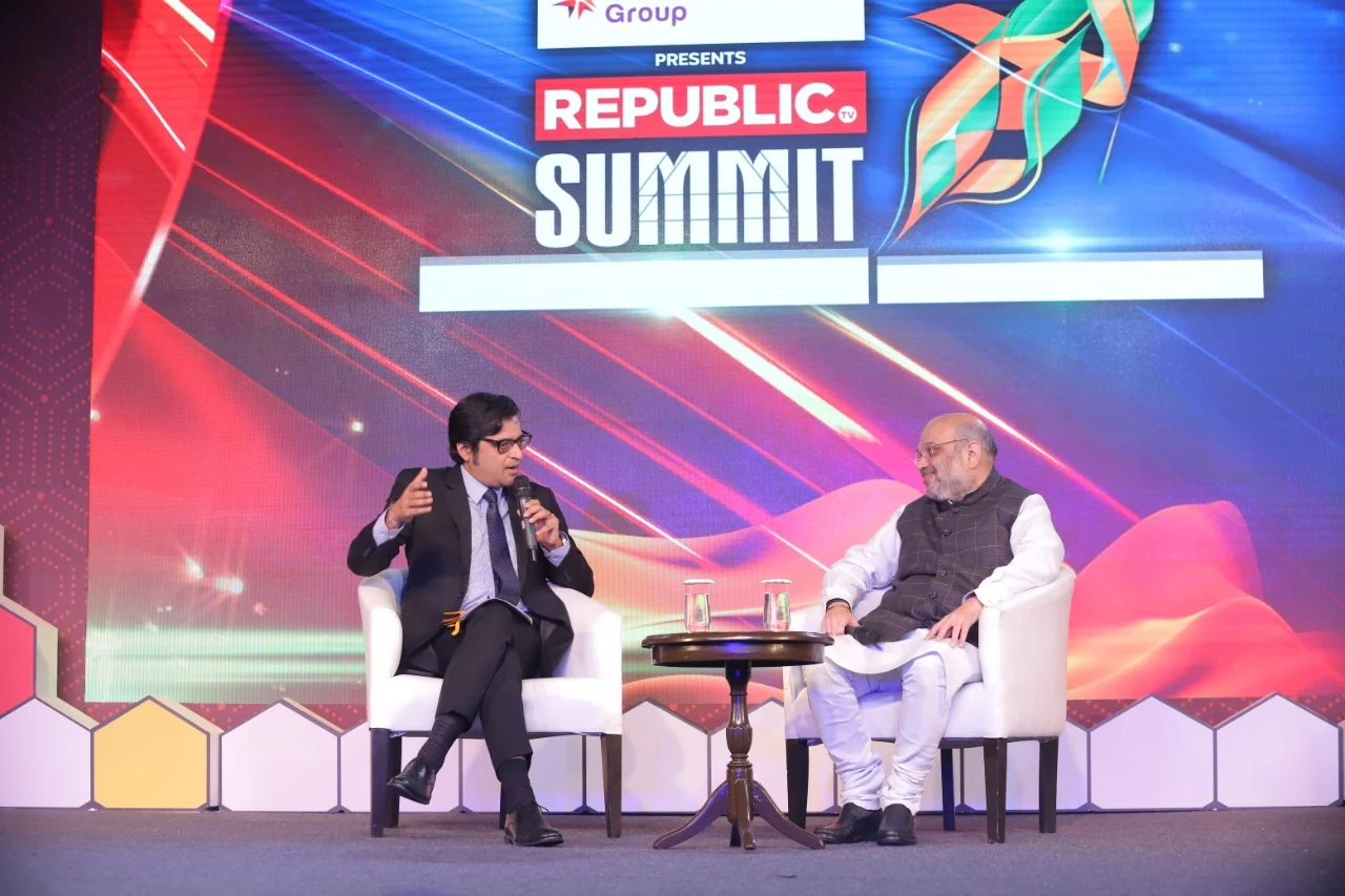 Arnab Goswami in conversation with Amit Shah on the Republic Summit stage