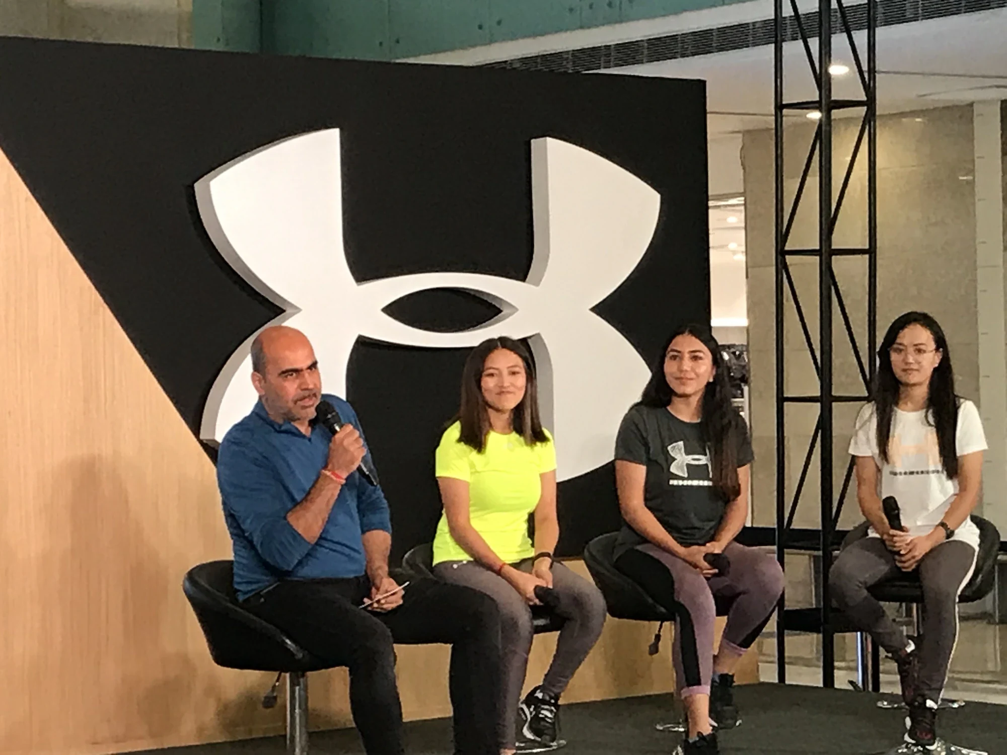 Panel with the Indian Ice Hockey Team at the Under Armour press conference